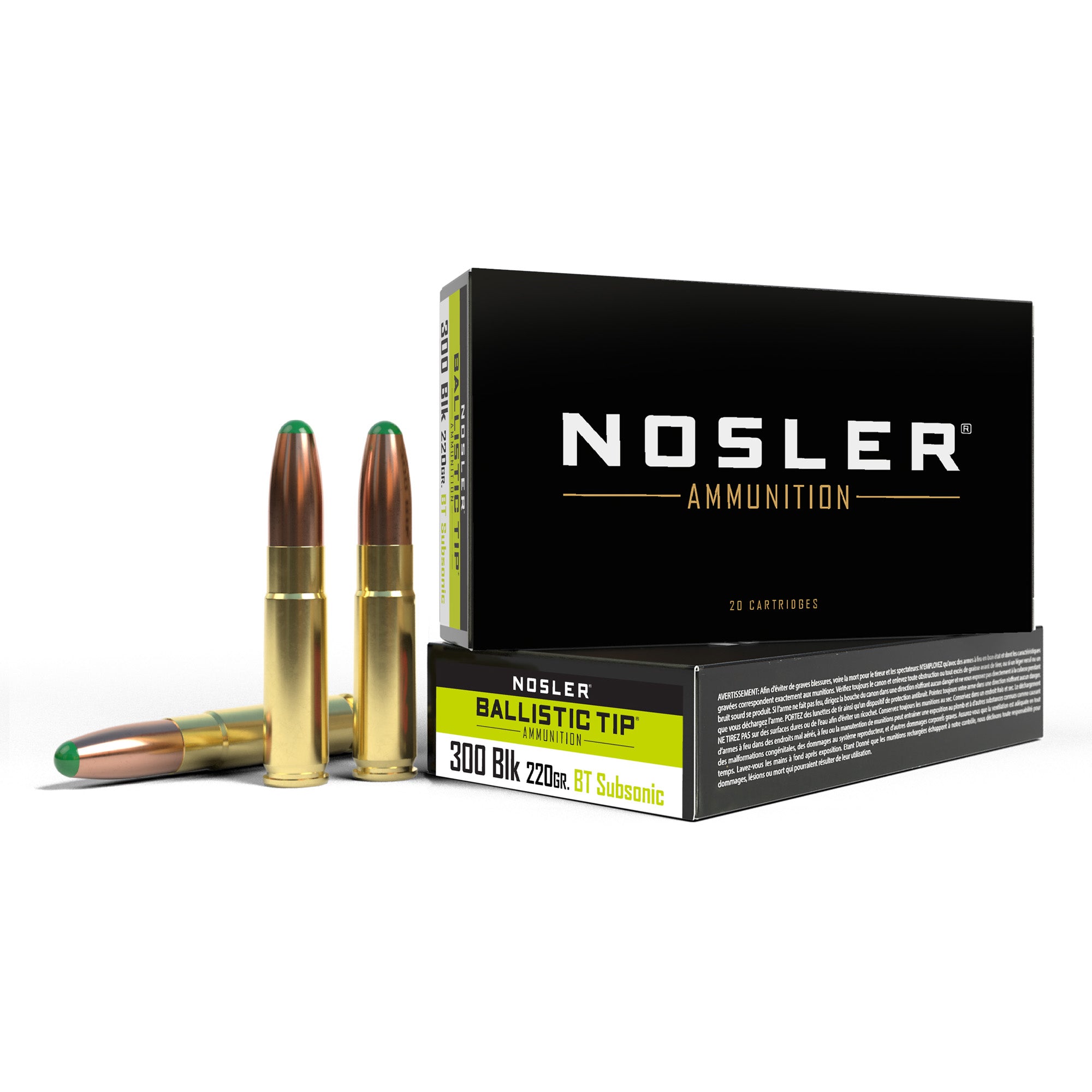 Nosler .300 AAC Blackout 61050 Suppressor Ready Ballistic Tip 220 Grain