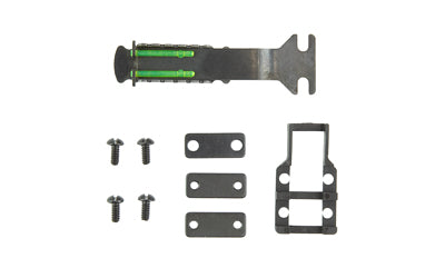 Hi-Viz TS1002 Green 2 Dot Adjustable Rear Shotgun Sight, Large, Vent Rib 3/8" to 7/16", No Gunsmithing Required
