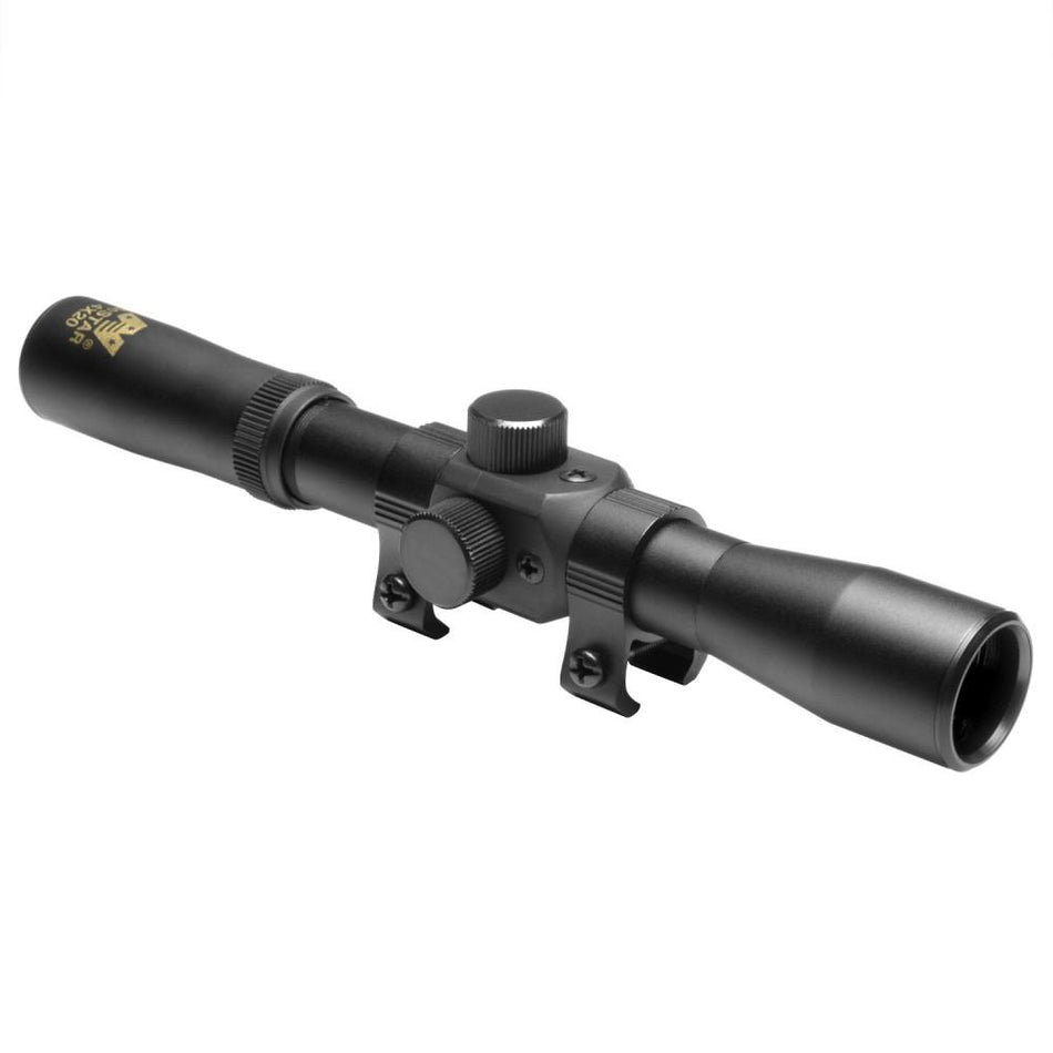 NcStar 4x20mm Air Rifle Scope Blue Lens with 3/8" DT Rings Included