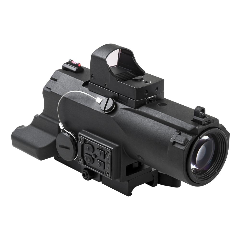NcStar ECO Prismatic 4x Scope Laser and Green Micro Dot Combo Black