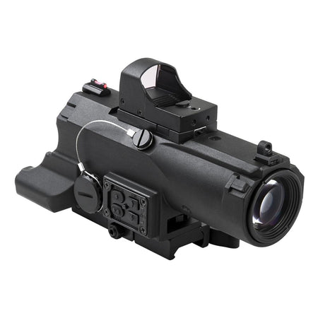 NcStar ECO Prismatic 4x Scope Laser and Green Micro Dot Combo Black