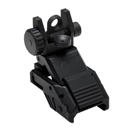 NcStar VISM Pro Series Spring-Loaded Flip-Up Rear Sight for Picatinny Rails