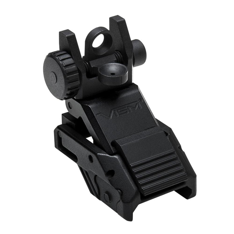 NcStar VISM Pro Series Spring-Loaded Flip-Up Rear Sight for Picatinny Rails