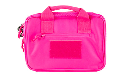 NcSTAR CPDX2971P Pink Double Pistol Carry Case, 13Wx10Hx3.25D, Lockable Metal Zipper Pulls, Padded Handles