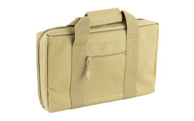 NcSTAR CPT2903 Tan Discreet Pistol Case – Dual Padded Compartments, 6 Elastic Magazine Loops