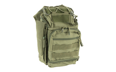 NcSTAR CVFRB2918G Green First Responder Utility Bag, 7 Compartments, Rear Concealed Carry Pocket, MOLLE