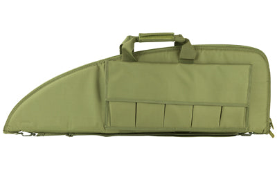 NcSTAR CVG2907-36 Green 36-Inch Rifle Case – High Density Foam Padding, 5 Mag Pouches