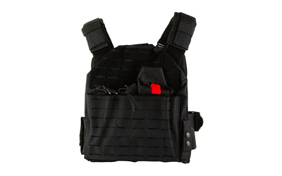 NcSTAR Laser Cut MOLLE Plate Carrier, Kangaroo Pouch, Fits 10x12 Hard Plates, Black, Med-2XL CVLCPC3050B