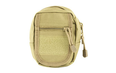 NcSTAR CVSUP2934T Tan Small MOLLE Utility Pouch – Multiple Zippered Compartments, PALS Attachment