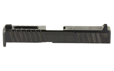 Noveske Direct Mount Optics Ready Slide, Glock 19 Gen 4, DLC Finish, Black, With Rear Sight Cover Plate, Front Sight, End Plate