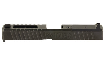 Noveske Direct Mount Optics Ready Slide, Glock 17 Gen 3, DLC Finish, Black, With Rear Sight Cover Plate, Front Sight, End Plate