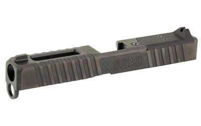 Noveske Direct Mount Optics Ready Slide, Glock 17 Gen 4, DLC Finish, Black, With Rear Sight Cover Plate, Front Sight, End Plate