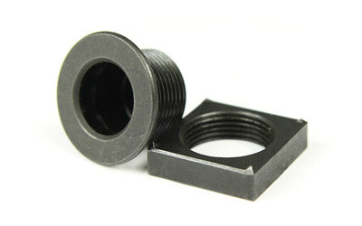 Noveske QD Flush Mount, Steel Nut, 4-Position Rotation Limited, Fits Hollow Plastic Stocks and Handguards, Black Finish