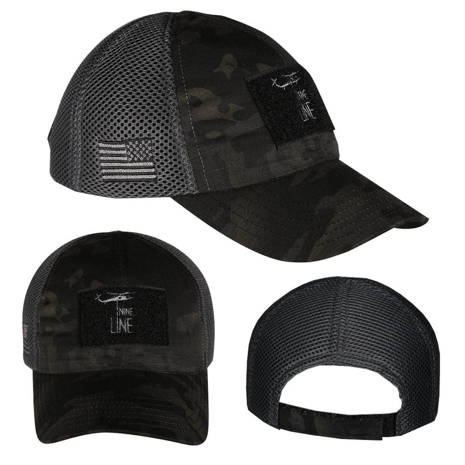 Nine Line American Made Dark Meshback Cap One Size Grey