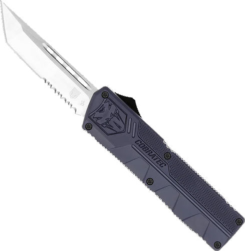 CobraTec Lightweight OTF Knife NYPD Blue 3.25" Serrated Tanto Blade