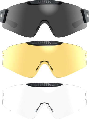Beretta Intermask Eyeglasses Interchange Set Fume Neutral and Yellow