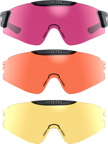 Beretta Intermask Eyeglasses Interchange Set Yellow Magenta and Orange