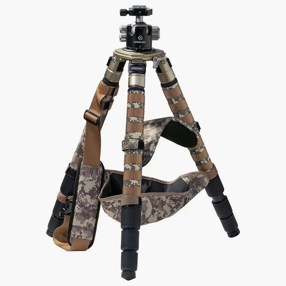 Athlon Midas CF29 Carbon Fiber Tripod Camo 9" to 65" with Carrying Case