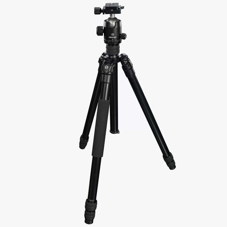 Athlon Midas AL28 28mm Aluminum Tripod 17 to 65 Inch Black with Soft Case