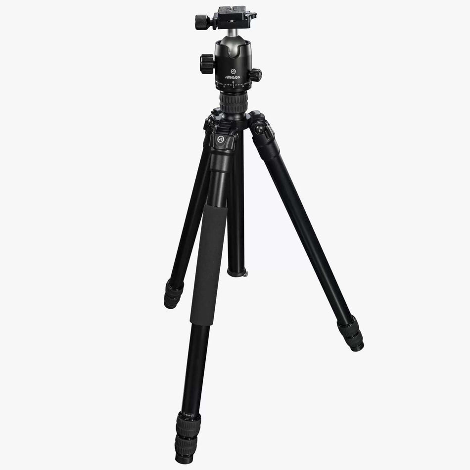 Athlon Midas AL28 28mm Aluminum Tripod 17 to 65 Inch Black with Soft Case