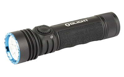 Olight Seeker 4 Pro 4,600 Lumen Neutral White Rechargeable Flashlight, Matte Black