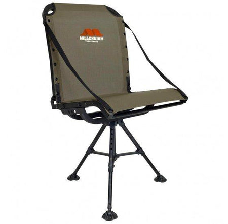 Millennium G100 Packable Ground Blind Chair with 360-Degree Swivel and Leveling Legs