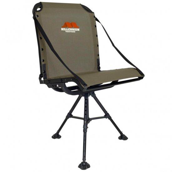 Millennium G100 Packable Ground Blind Chair with 360-Degree Swivel and Leveling Legs