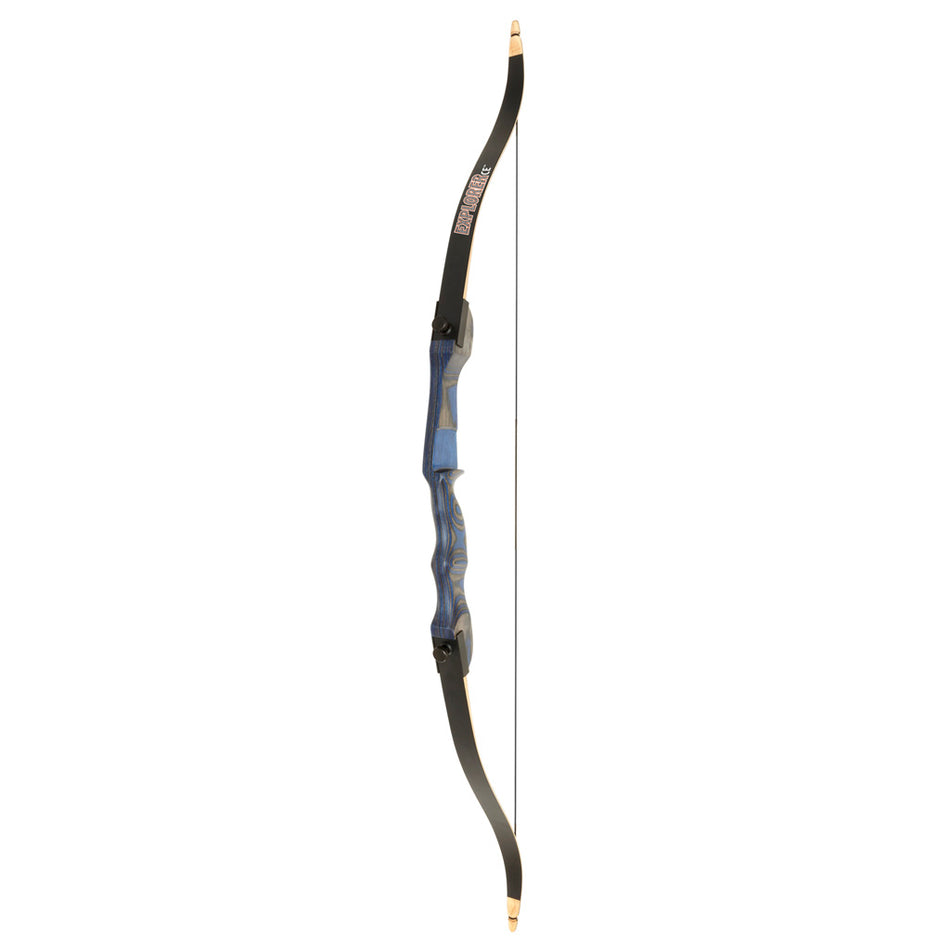 October Mountain Explorer CE Recurve Bow 54 in. Blue 20 lb. LH Takedown