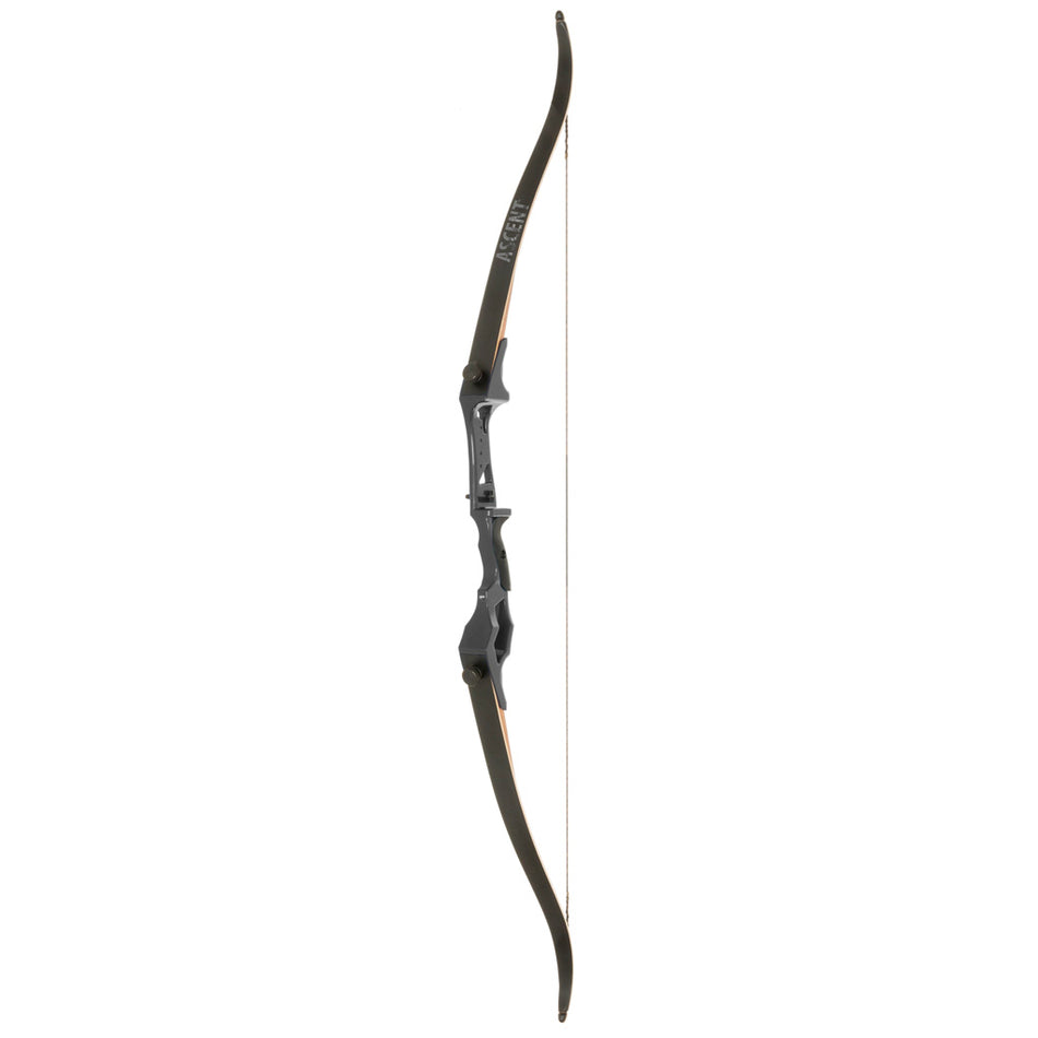 October Mountain Ascent Recurve 58" 20 lb Black RH Three-Piece Bow