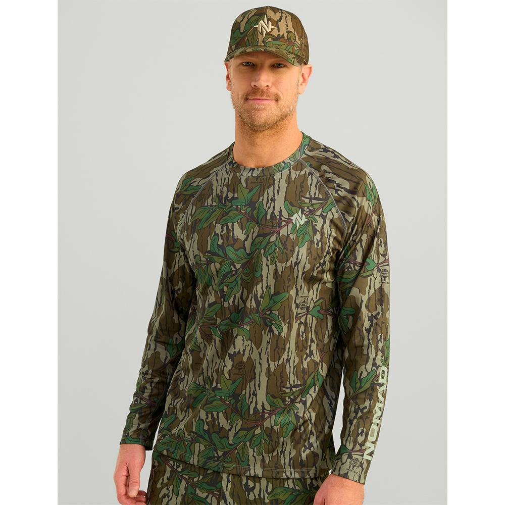 Nomad Mirage LS Camo Hunting Shirt Mossy Oak Greenleaf L