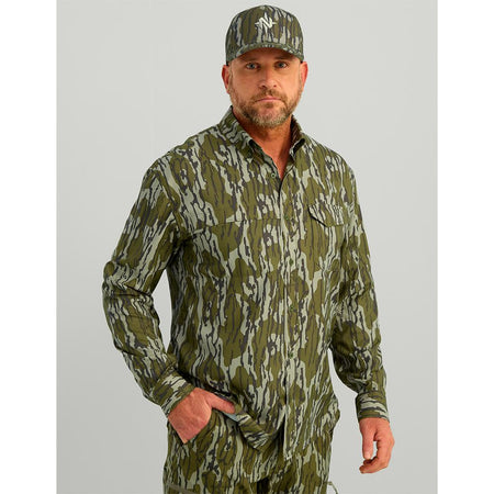 Nomad Ambush LS Camo Hunting Shirt Mossy Oak Bottomland 2XL