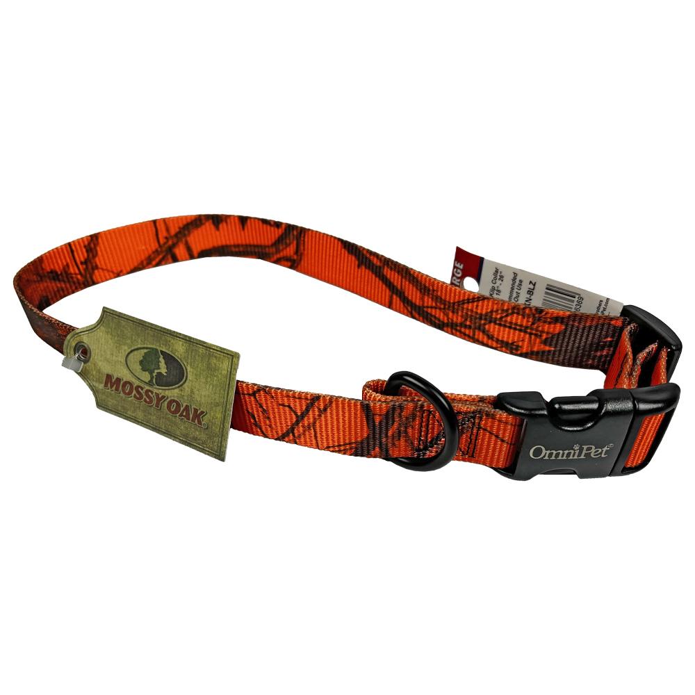 Omnipet Kwik Klip 1-Inch Adjustable Collar 18 to 26 Inch Mossy Oak Blaze Orange