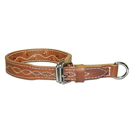 Omnipet 1.25" x 17" Brown Leather Force Training Collar for Dogs