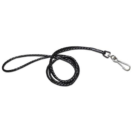 Omnipet Black Round-Braided Lanyard with Swivel Clasp, 27 Inch