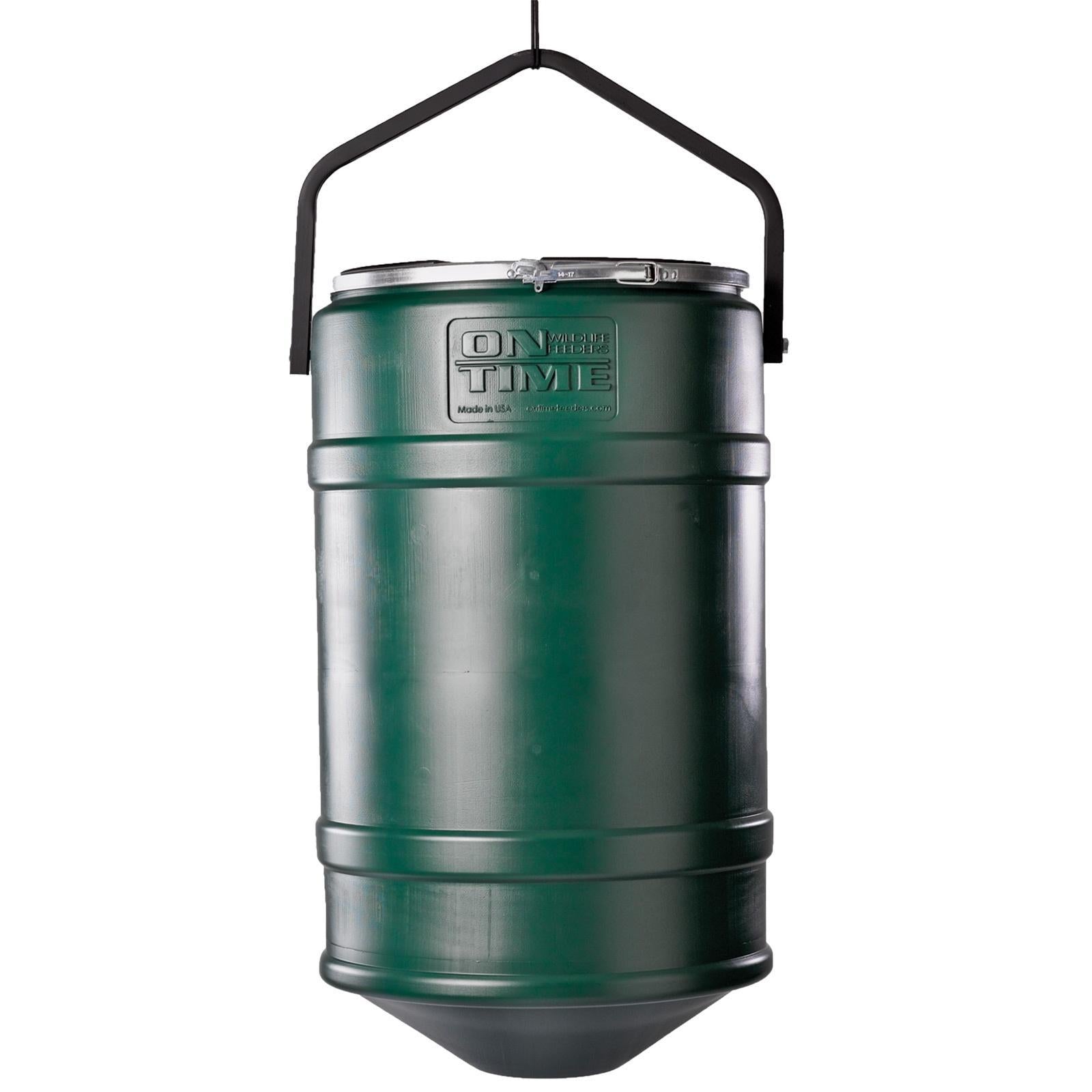 On Time 200-Pound Barrel with Hanger for Wildlife Feeder No Timer Included