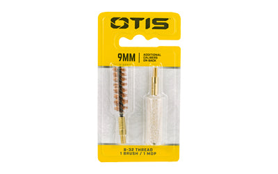 Otis 9mm Bronze Bore Brush and Cotton Mop Combo Pack