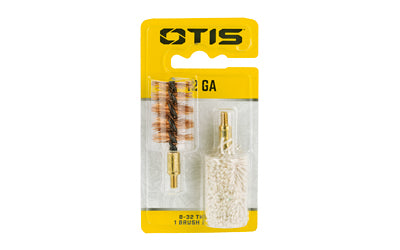 Otis 12 Gauge Bronze Bore Brush and Cotton Mop Combo Pack