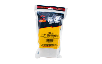 Otis 3 Inch Square Cotton Gun Cleaning Patches, 100 Count