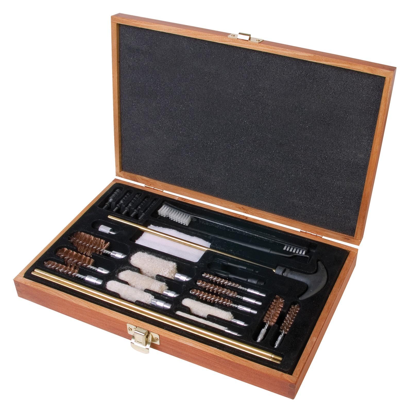 Outers Universal 28-Piece Brass Cleaning Kit with Wood Box