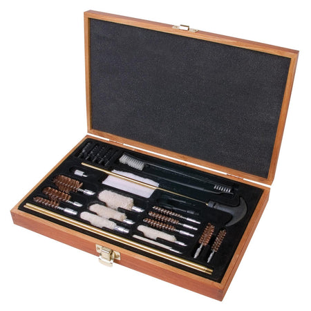 Outers Universal 28-Piece Brass Cleaning Kit with Wood Box