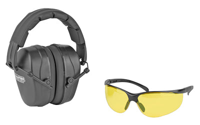 Champion Traps & Targets 40626 Passive Earmuff and Amber Shooting Glasses Combo