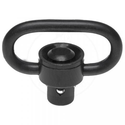 Troy S.S.Q.D. Heavy-Duty Stainless Quick-Detach Swivel Black - Raised Button Guard