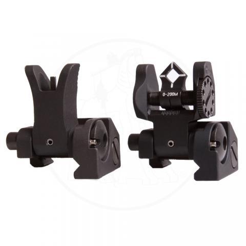 Troy Industries Micro Sight Set M4 Front and Dioptic Rear Iron Sights - Black