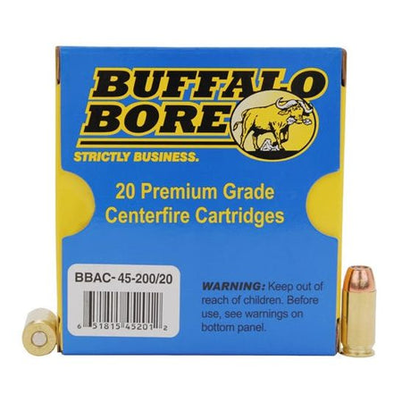 Buffalo Bore .45 ACP/Auto 4520020 Personal Defense Jacketed Hollow Point JHP 200 Grain