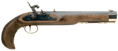 Traditions Kentucky Pistol P1060 .50 Cal Percussion Single Shot 10 Inch Blued Barrel Walnut