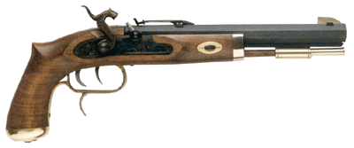 Traditions Trapper P1100 .50 Cal #11 Percussion Pistol 9.75in Blued Barrel Hardwood