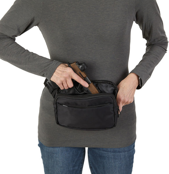 US Peacekeeper Black Sidekick Fanny Pack w/ Micro Gun Compartment