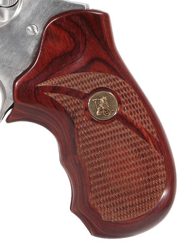 Pachmayr Ruger SP101 Rosewood Checkered Laminated Wood Revolver Grips
