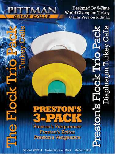 Pittman The Flock Trio Turkey Diaphragm Call Pack