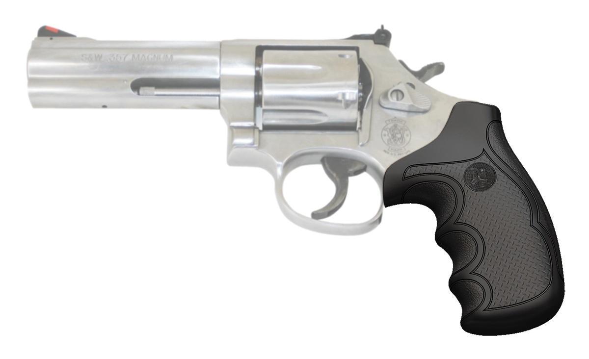 Pachmayr Diamond Pro S&W K&L Roundbutt Revolver Grip Diamond Plate Texture